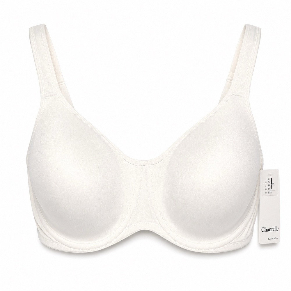 NWT Chantelle White Full Coverage Underwire T-Shirt Bra 34DDD